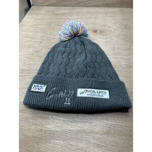 Intercept Cancer NFL Philadelphia Eagles Beanie Carson Wentz #11 NWT Pom Wmns